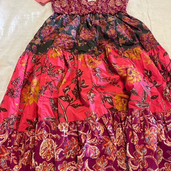 Free People Bluebell Maxi, Magenta Combo, Size Large - Picture 9 of 13